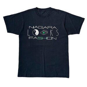 90s vintage Niagara Looks Fashion t-shirt yin yang eye single stitch retro.